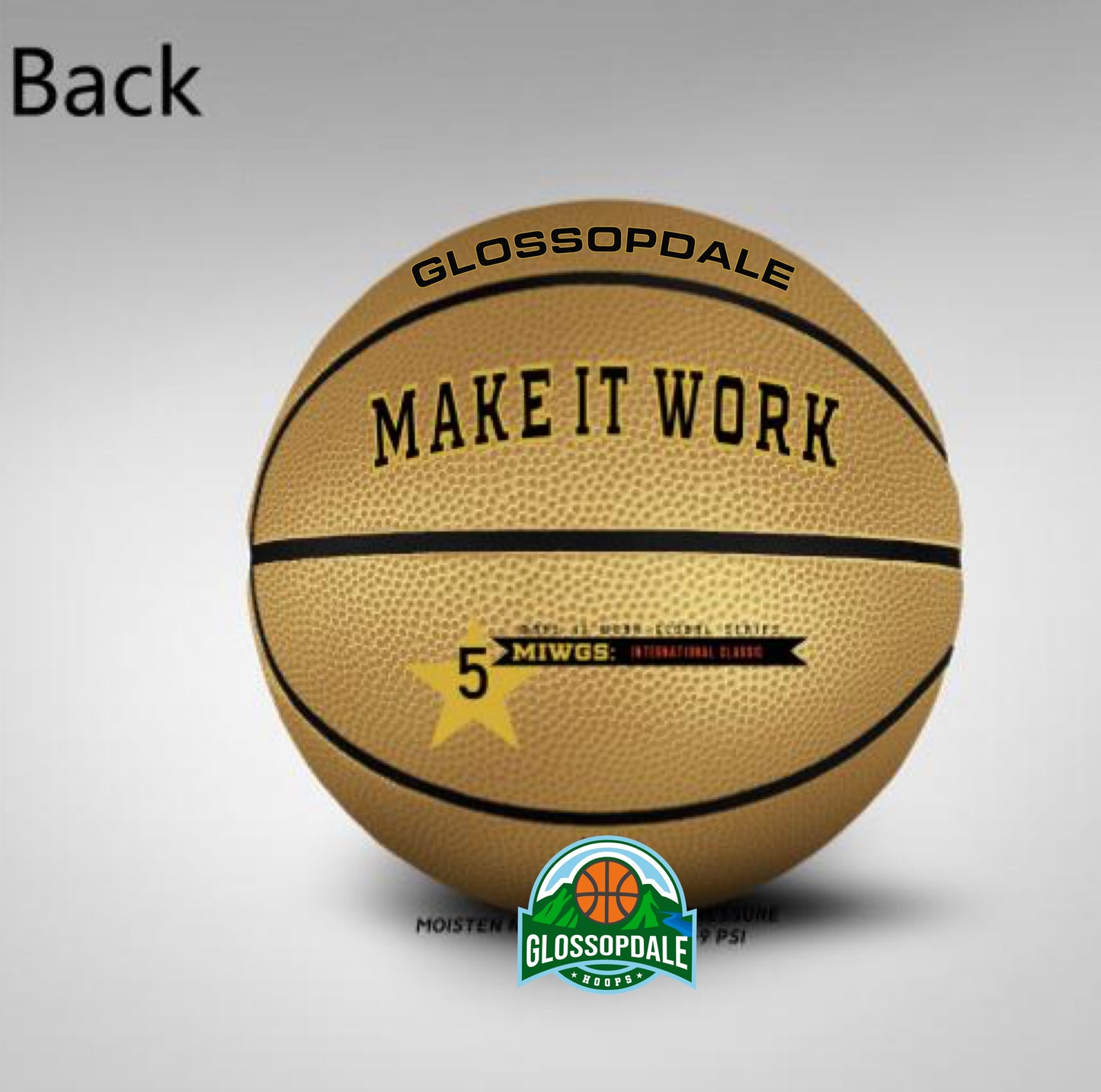 Glossopdale Hoops x Make It Work Basketballs : Gold