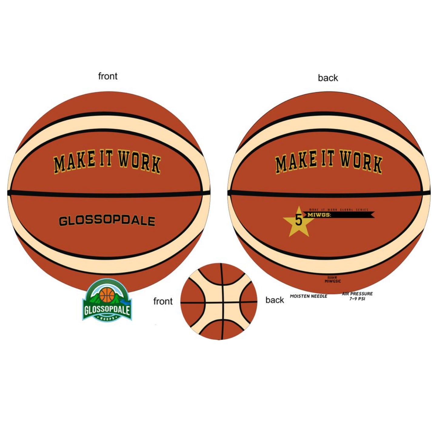 Glossopdale Hoops x Make It Work Basketballs : Euro