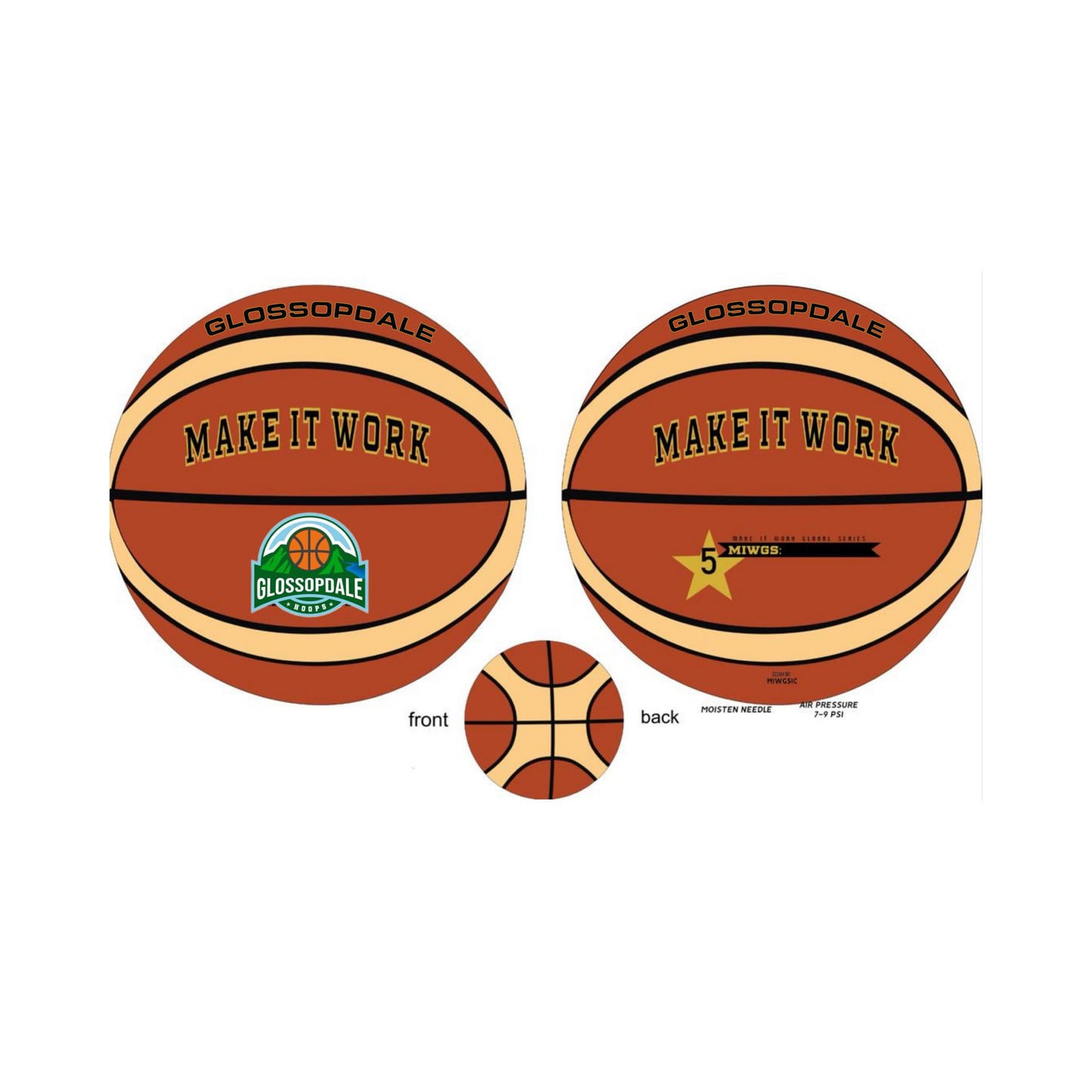 Glossopdale Hoops x Make It Work Basketballs : Euro