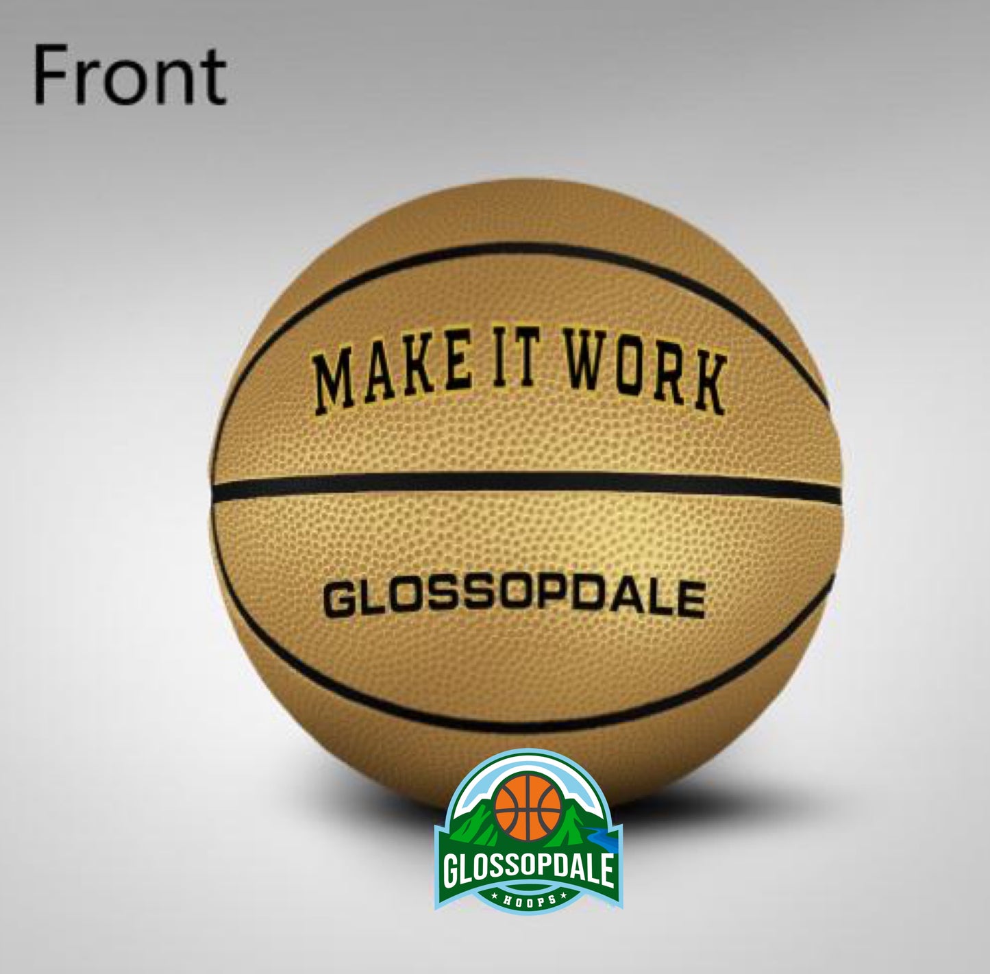 Glossopdale Hoops x Make It Work Basketballs : Gold