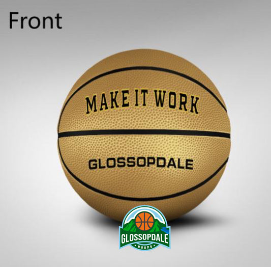 Glossopdale Hoops x Make It Work Basketballs : Gold