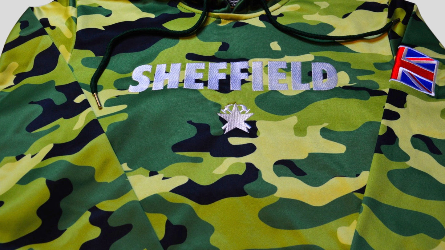 Make It Work Sheffield Camouflage Flag Patch GREEN
