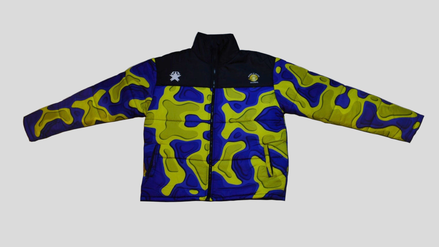 Make It Work Global Puffer Camouflage Blue/Yellow