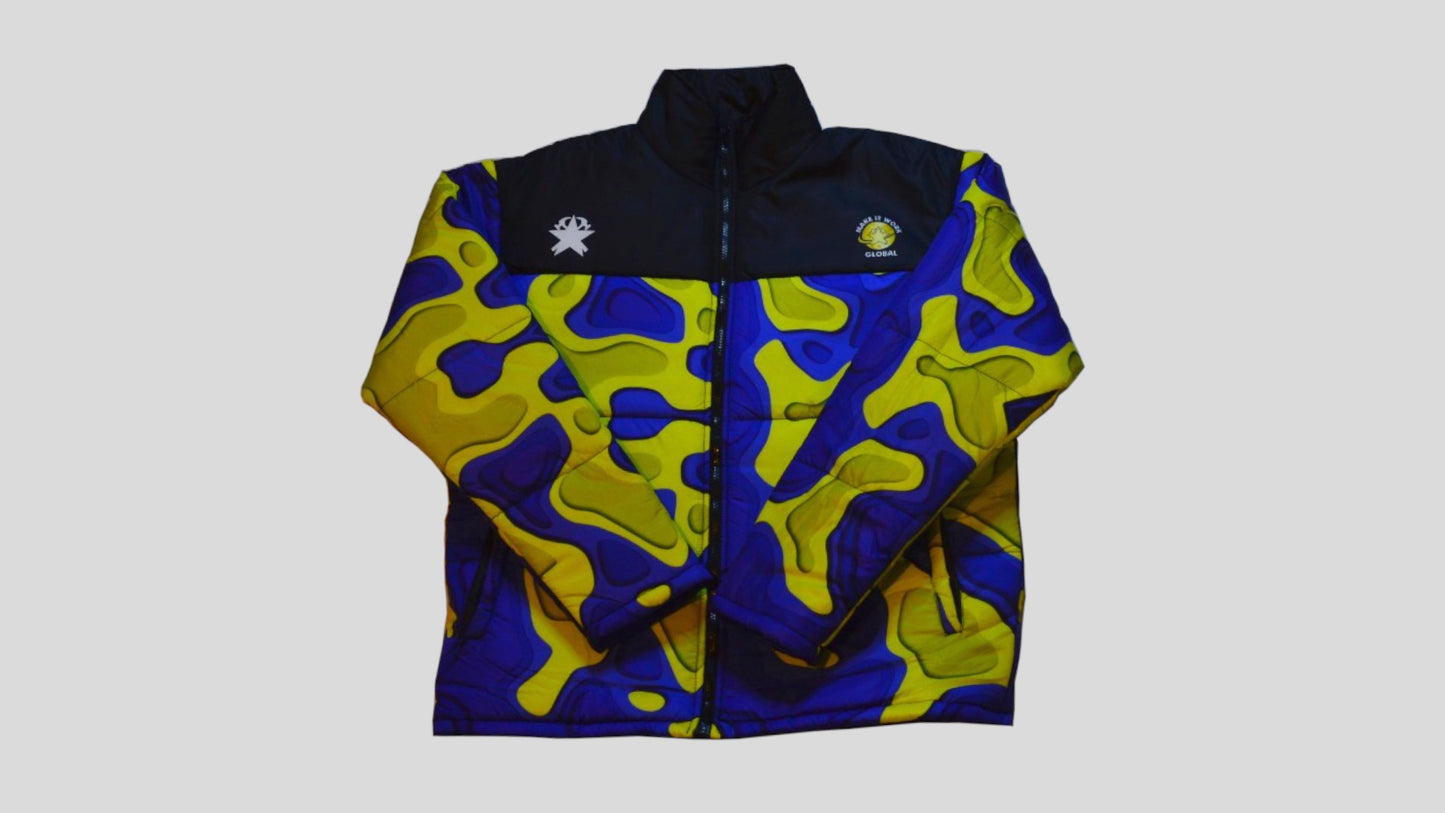 Make It Work Global Puffer Camouflage Blue/Yellow