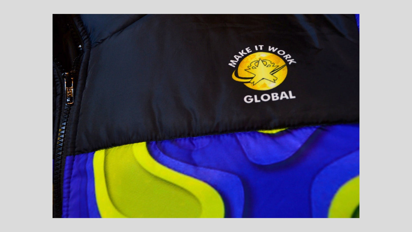 Make It Work Global Puffer Camouflage Blue/Yellow